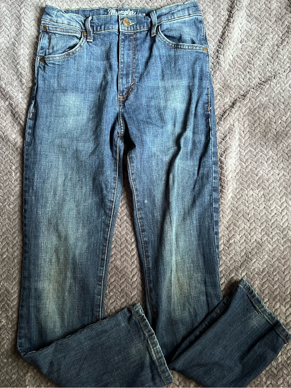 Wrangler Kids Blue Denim Jeans - Classic Straight Fit